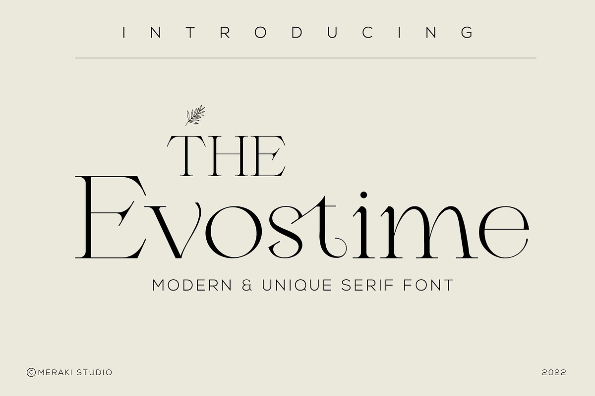 Evostime Classy Serif, a Serif Font by merakistd (Photo 1 of 12)