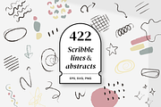 422 scribble lines & abstracts, an Object Graphic by Pinkbrush (Thumbnail 1 of 10)
