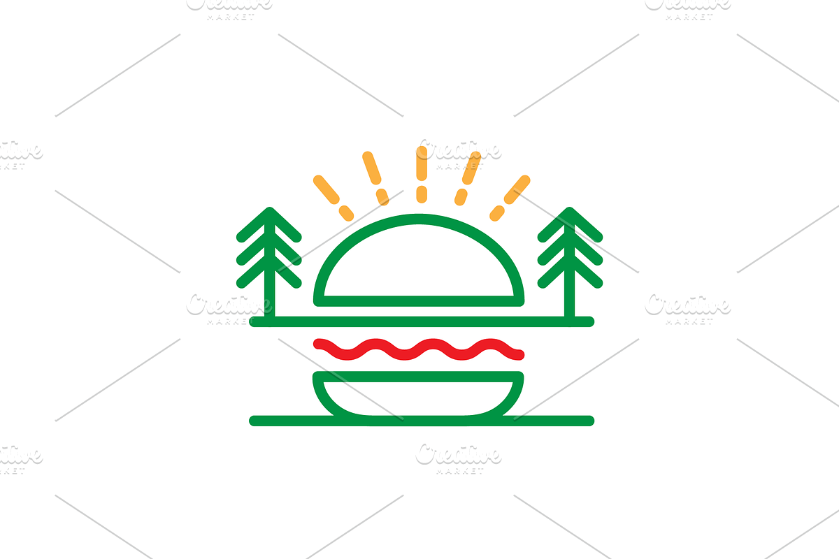 nature burgers health concept logo, a Branding & Logo Template by devastd