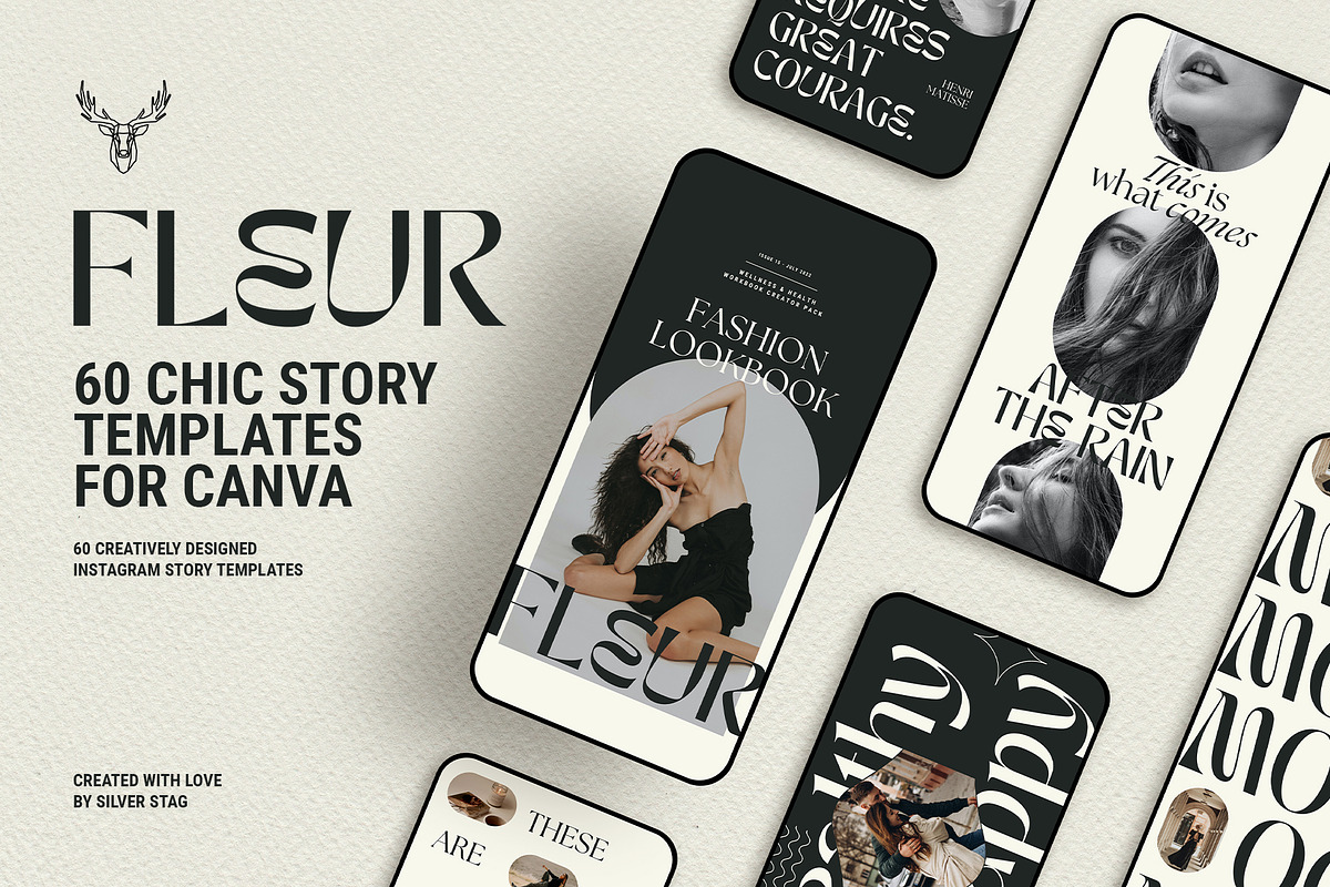 Fleur - 6 in 1 Canva Creator Pack, a Templates & Theme by SilverStag Type Foundry (Photo 4 of 31)