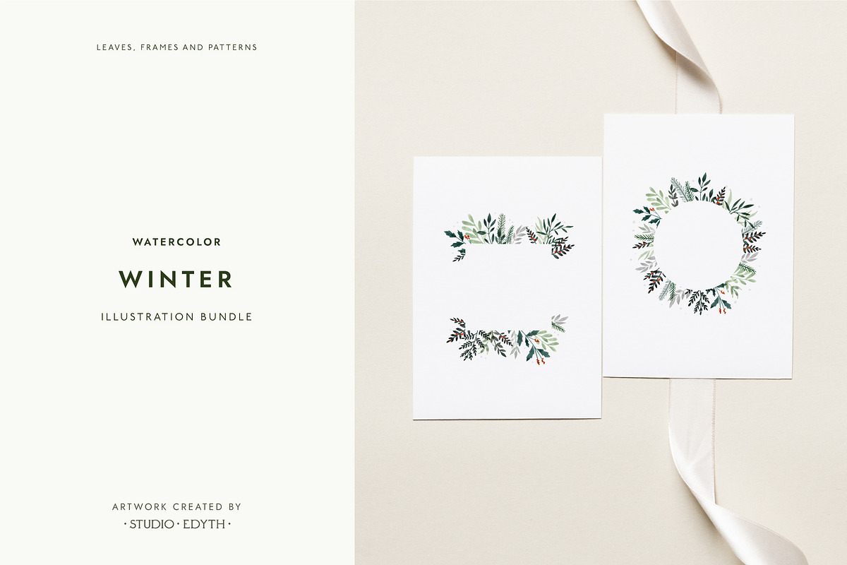 Watercolor Winter Bundle, an Illustration by Studio Edyth (Photo 5 of 6)