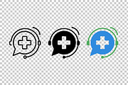 Medical Support Icon Vector Set, an Object Graphic by Artonix (Thumbnail 3 of 3)
