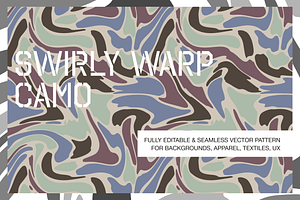 Swirly Seamless Camouflage Pattern