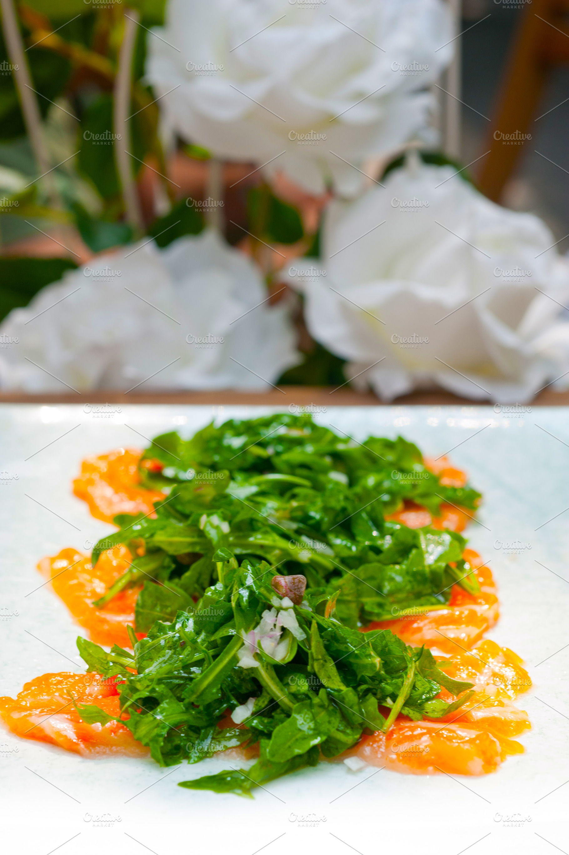 fresh salmon carpaccio, a Food & Drink Photo by keko64
