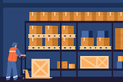 Warehouse workers logistics company, a Person Illustration by Vectorbuum (Thumbnail 3 of 3)