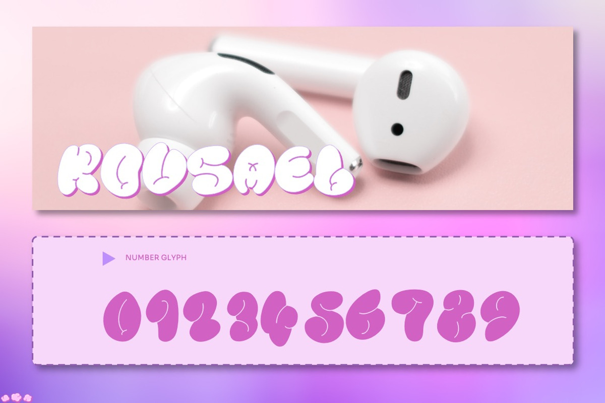 Rousael - Liquid Display Font, a Handwritten Font by Dhabee (Photo 14 of 14)