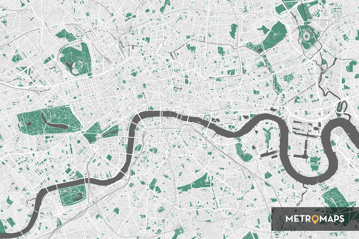 London Map – Forest Green, an Illustration by MetroMaps (Photo 3 of 3)