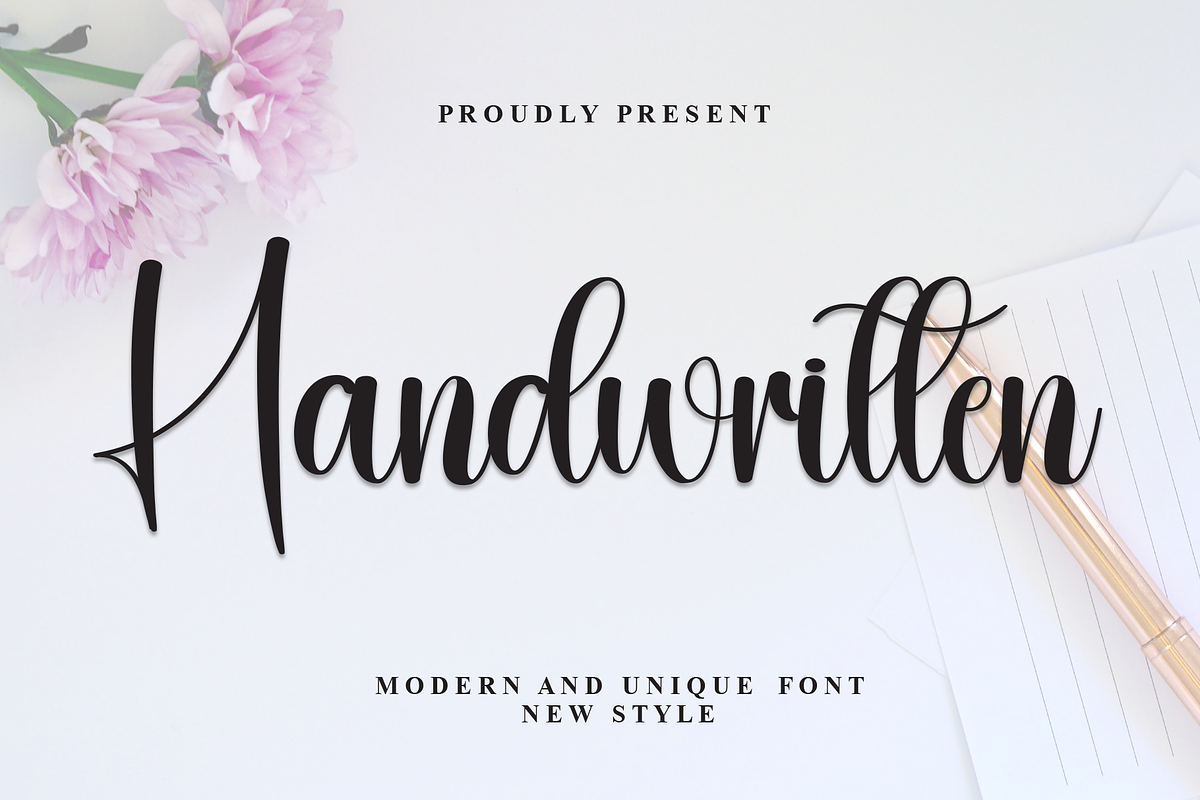 Handwritten | Script Font, a Handwritten Font by Scratchones (Photo 1 of 8)