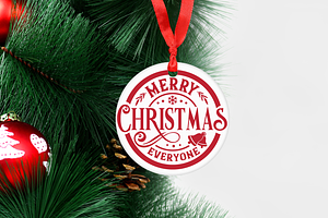 Round Christmas Ornaments Pack