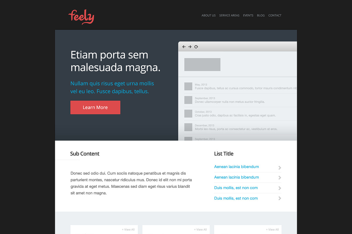 Feely, a Landing Page Template by Built Blake