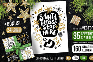 Gold, Black, White, Christmas