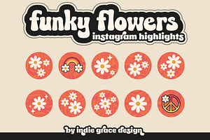 Funky Flower Instagram Cover Icons