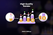 Investment & Finance 3D Icon Pack, an Object Graphic by Artnivora.Std (Thumbnail 2 of 4)