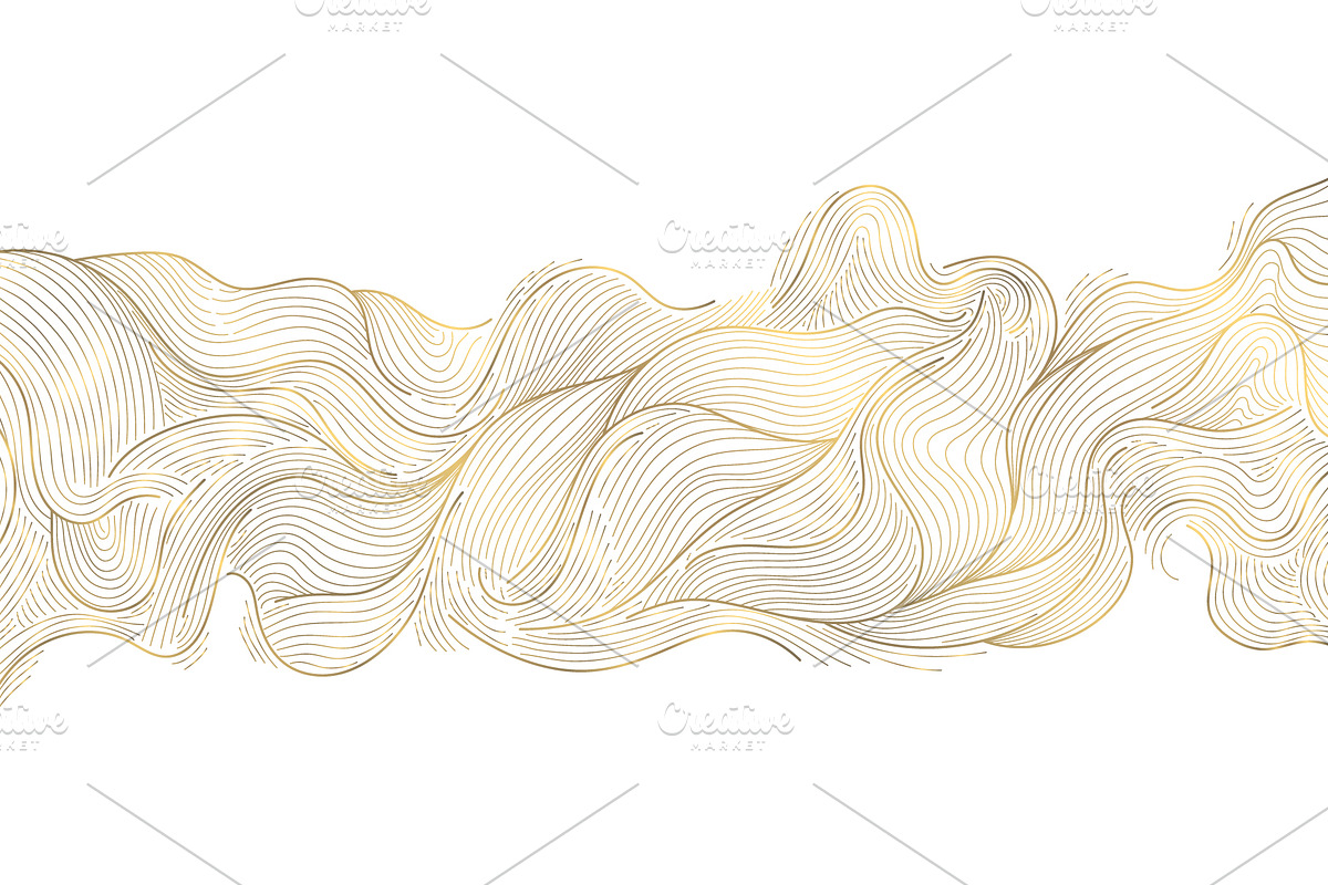 Line Art Clouds and Waves, a Pattern Graphic by Marylia (Photo 17 of 28)