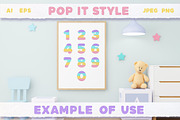 Pop it pastel alphabet & numbers, an Education Illustration by VectoriyA (Thumbnail 5 of 6)