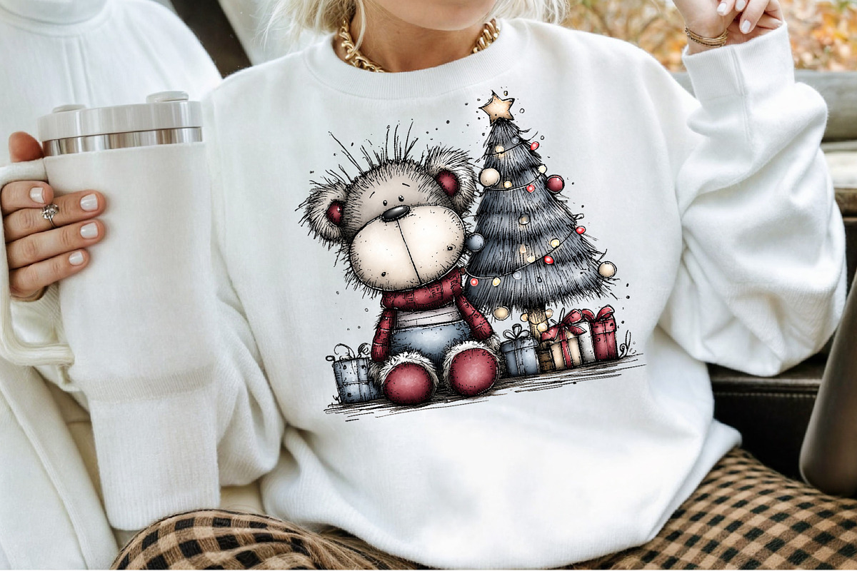 Whimsical Christmas Teddy Clipart Bu, an Illustration by Sublimation Artist (Photo 4 of 6)