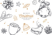 Big Christmas Holiday doodle set, a Seasonal Illustration by Wild Muse (Thumbnail 10 of 10)