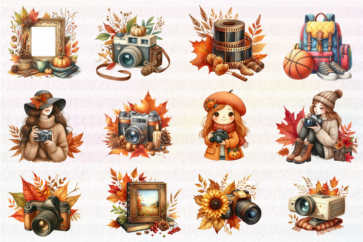 Autumn Photography Clipart, an Illustration by CreationArt (Photo 2 of 5)