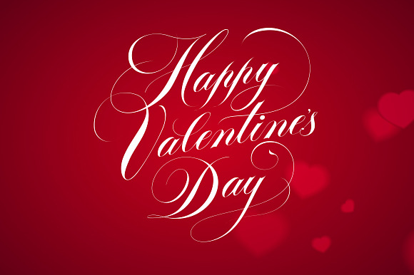 Valentine Day Lettering Card