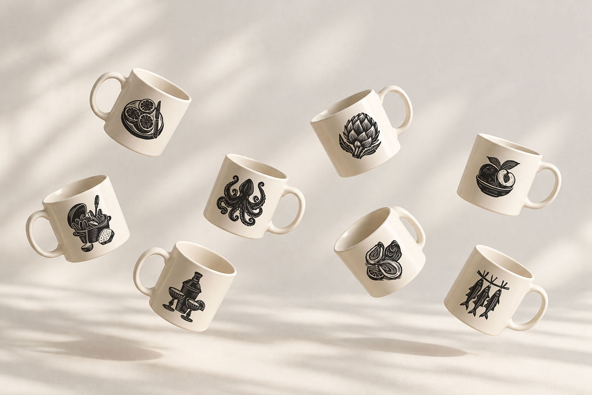 Linocut Kitchen | Poster Builder, an Object Graphic by KetteCreate (Photo 14 of 16)