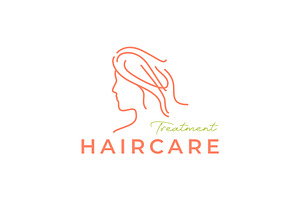 beauty woman face long hair logo, a Branding & Logo Template by devastd