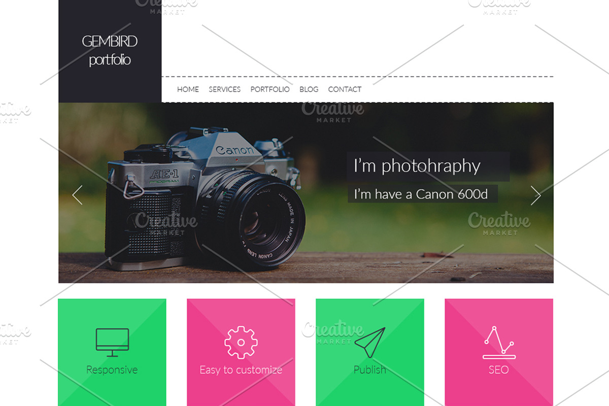 Gembrid Portfolio Design, a Websites & App Template by Marko Banovic (Photo 2 of 5)