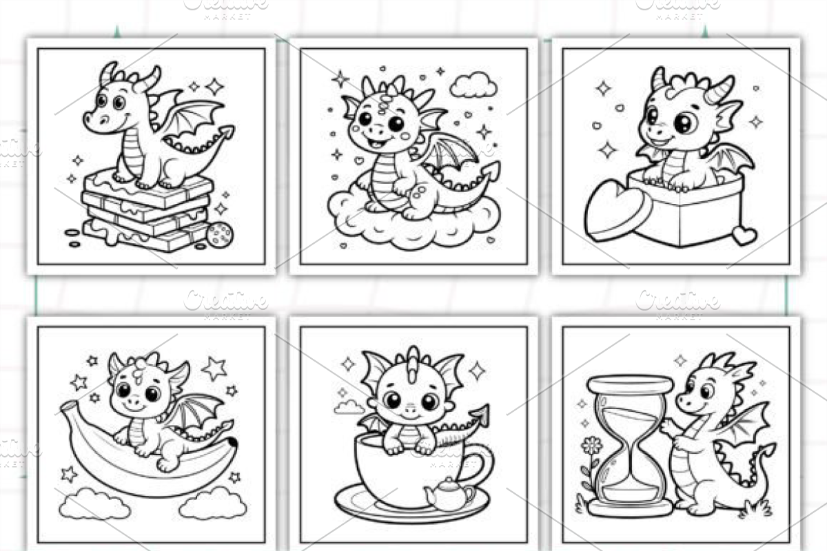 Dragons Coloring Book KDP, an Animal Illustration by Ink Gallery (Photo 7 of 9)