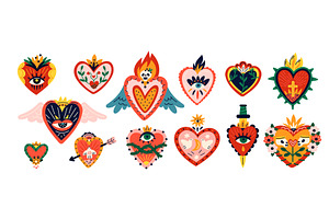 Sacred hearts. Mystical spirit, an Object Illustration by Vectorbuum