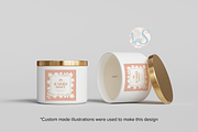 Minimal Floral Candle Label Template, a Stationery Template by Little Creative Scribbles (Thumbnail 3 of 6)