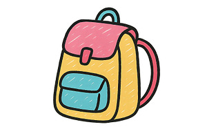 Back to school isolated colorful bac, an Illustration by Dvoevnore photos