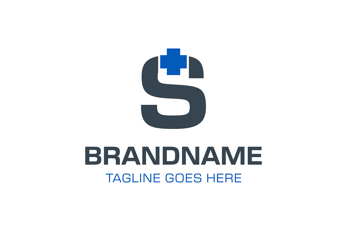 Letter S Plus Medical Health Logo, a Branding & Logo Template by Pray Art Design Studio
