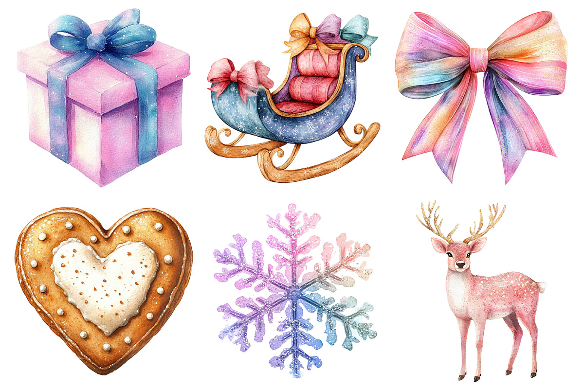 Glitter Cute Christmas Sublimation, an Illustration by Daily.Designs (Photo 4 of 4)