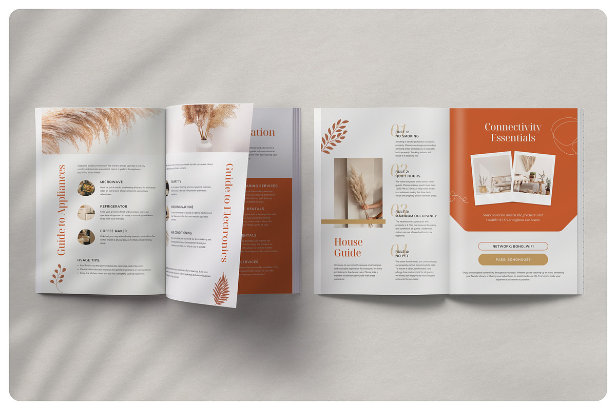 Airbnb Welcome Book Template | Canva, a Magazine Template by BlancaLab Studio (Photo 4 of 9)