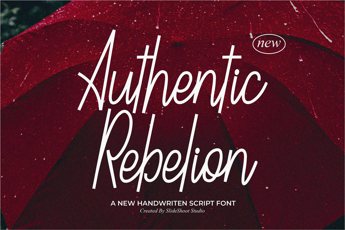 Authentic Rebelion || Handwritten, a Script Font by Idea Studio (Photo 1 of 5)
