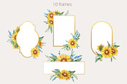 Sunflower watercolour collection., a Decorative Illustration by DamriNa art (Thumbnail 7 of 10)