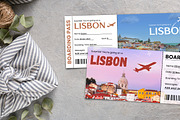 Lisbon Boarding Pass Template, a Card Template by Snapybiz (Thumbnail 7 of 10)