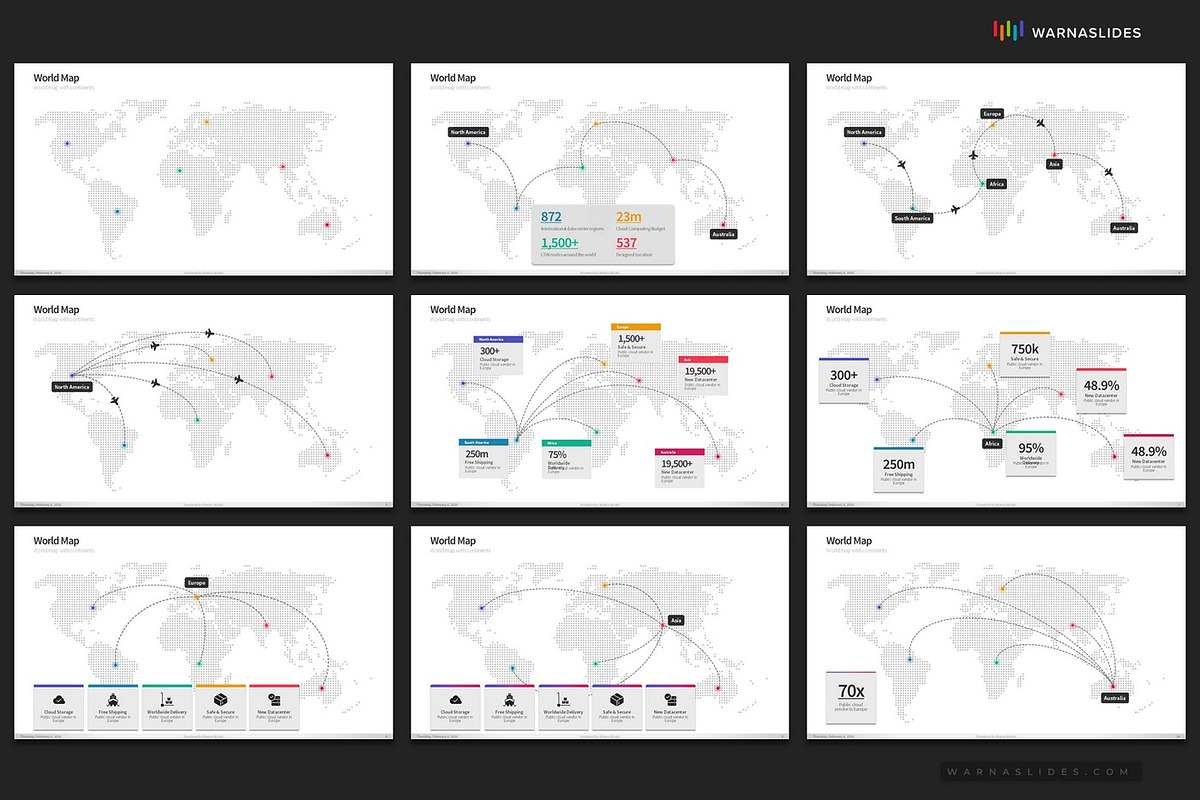 Maps PowerPoint Templates, a Presentation Template by Warna Works (Photo 4 of 10)