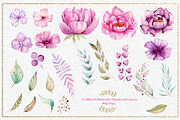 Watercolor Animals anf Flowers, an Animal Illustration by TanataDesign (Thumbnail 8 of 13)