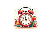 School Clock & Books Set, an Object Graphic by yasushie (Thumbnail 2 of 13)