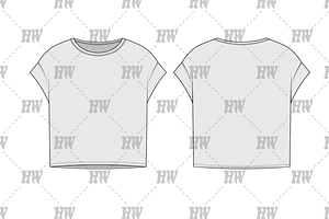 Oversized Short Sleeve Tee Flat