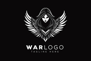 War Girl Logo, a Branding & Logo Template by Xoovion
