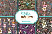 Retro Roller Skates Doodle Patterns, a Pattern Graphic by Sketchbook Designs (Thumbnail 3 of 10)