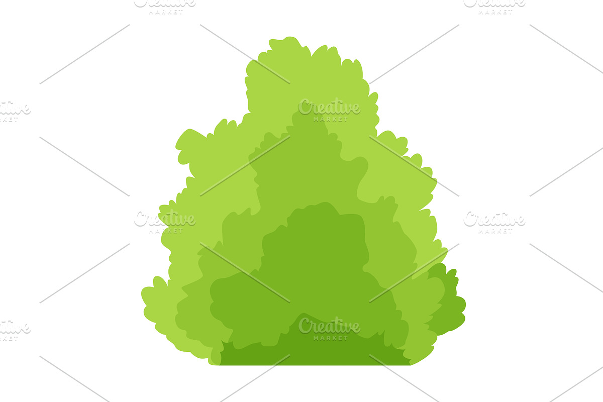 Bush icon. Cartoon forest or park, an Object Illustration by the8monkey