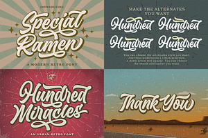 Vintage Retro Font Bundle