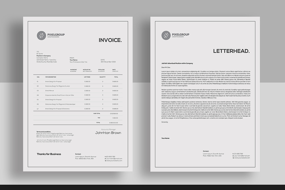 Invoice, a Stationery Template by UX-group (Photo 2 of 4)