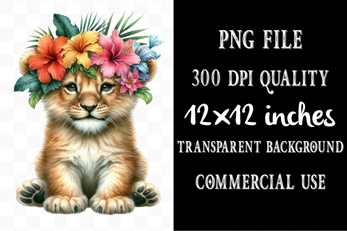 Floral Animals Clipart, an Illustration by Designking (Photo 4 of 5)