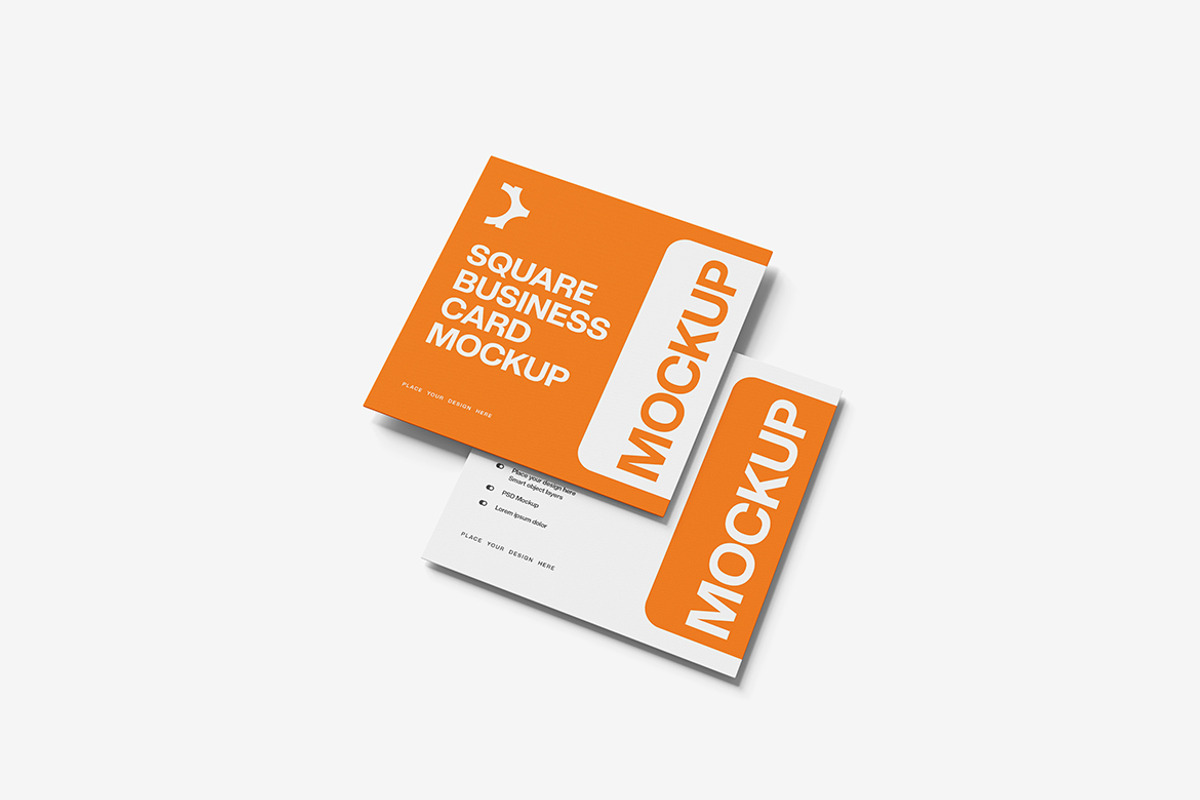 Square Business Card Mockup, a Product Mockup by Indah (Photo 2 of 5)