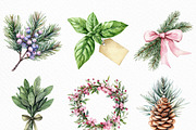Coquette Christmas Herbs Clipart, an Illustration by Craft Nest (Thumbnail 3 of 6)
