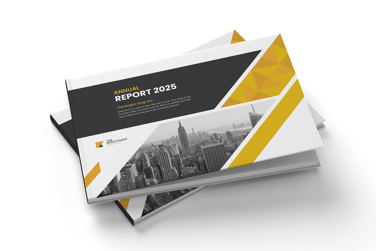 Horizontal Annual Report Brochure, a Brochure Template by TheBrightGrap (Photo 2 of 19)
