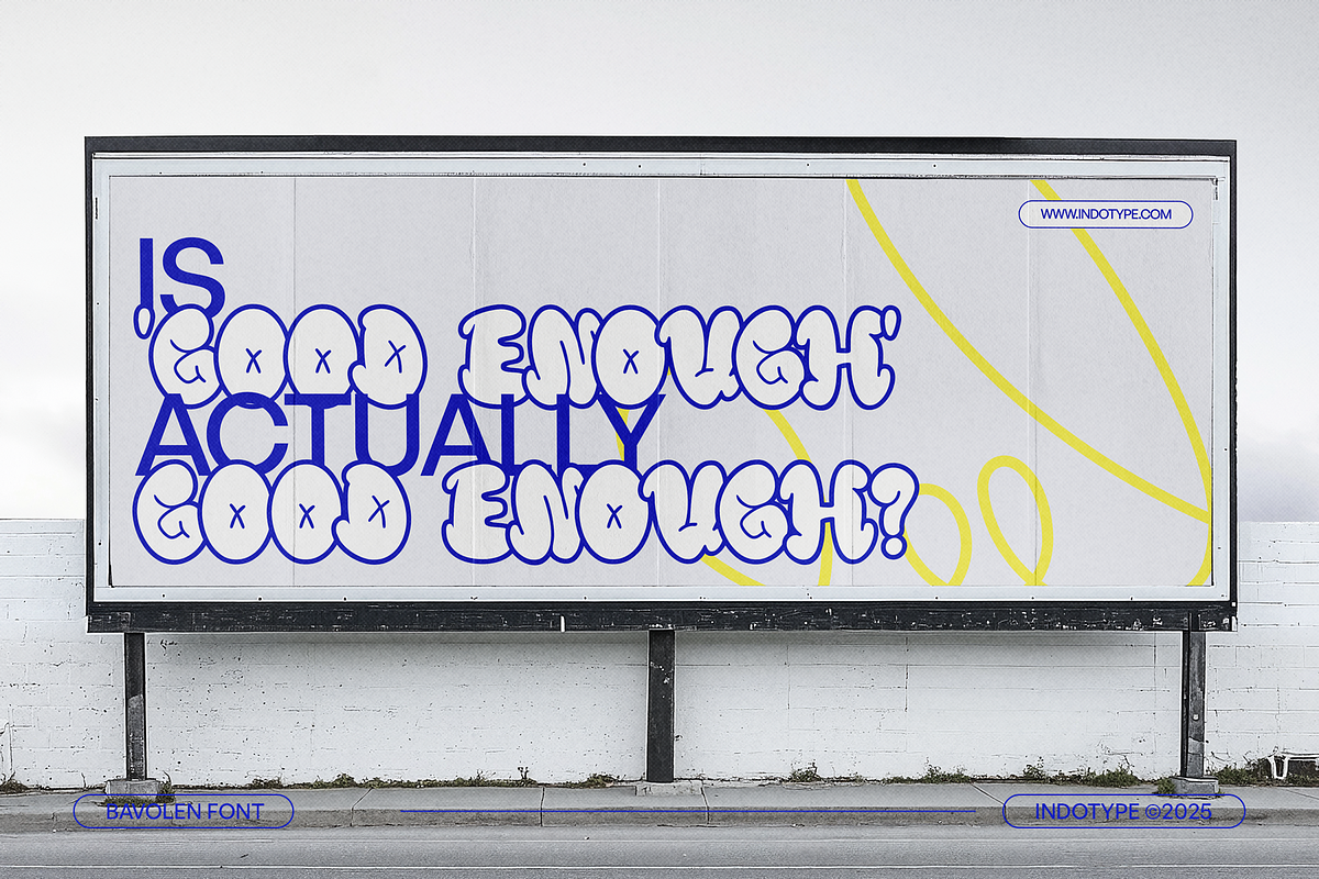 Bavolen - Bubble Graffiti Font, a Font by Indotype Foundry (Photo 10 of 10)